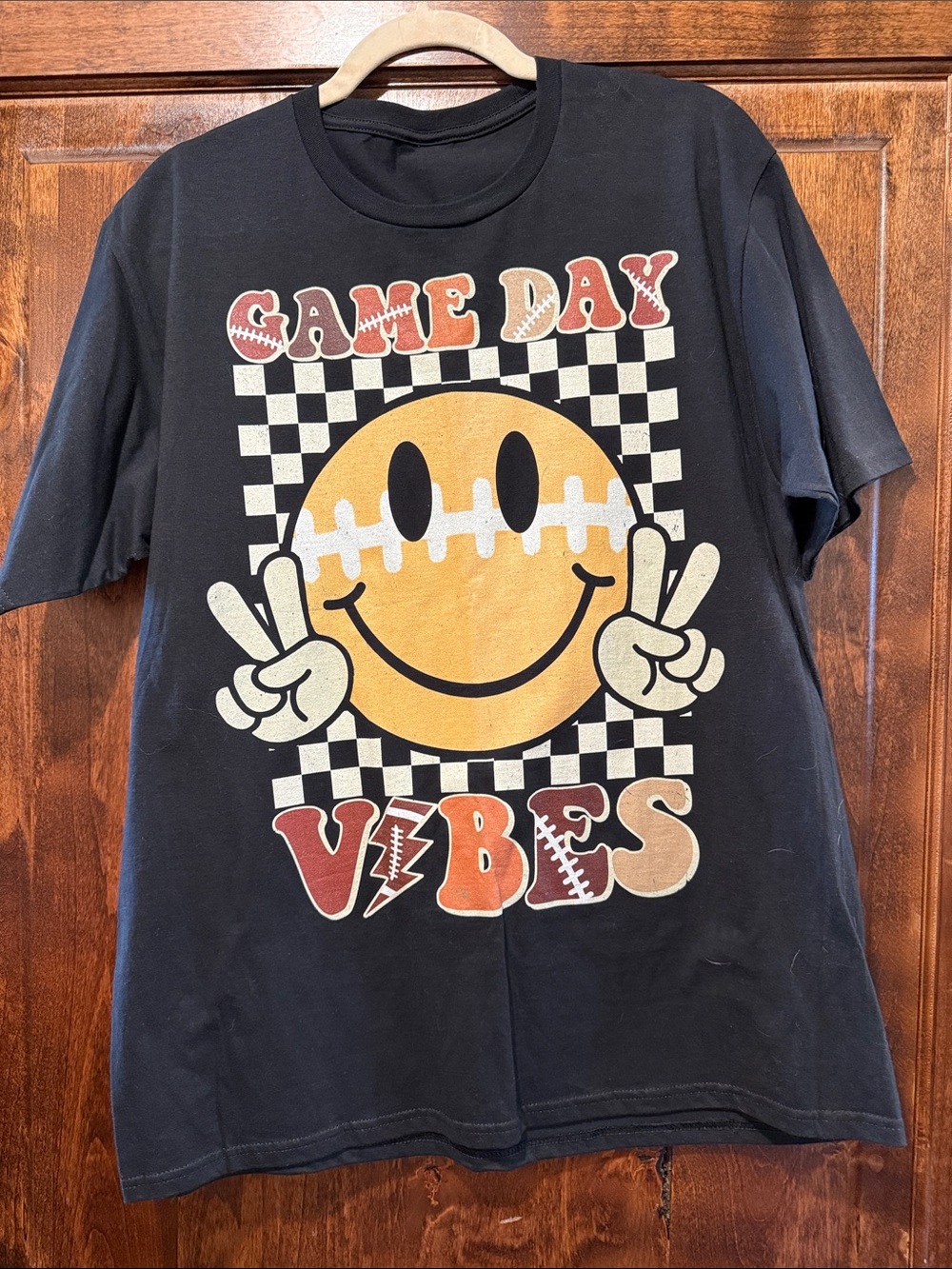 Black "Game Day Vibes" Graphic Tee